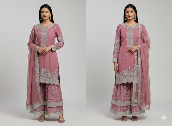 FANCY STITCHED GARARA STYLE 3-PC SUIT