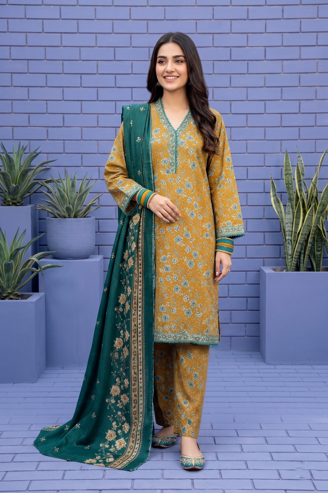 Premium Summer Printed Lawn 3-Piece Suit (Shirt, Trouser & Dupatta) | All Sizes Available | Pehnavaa Store