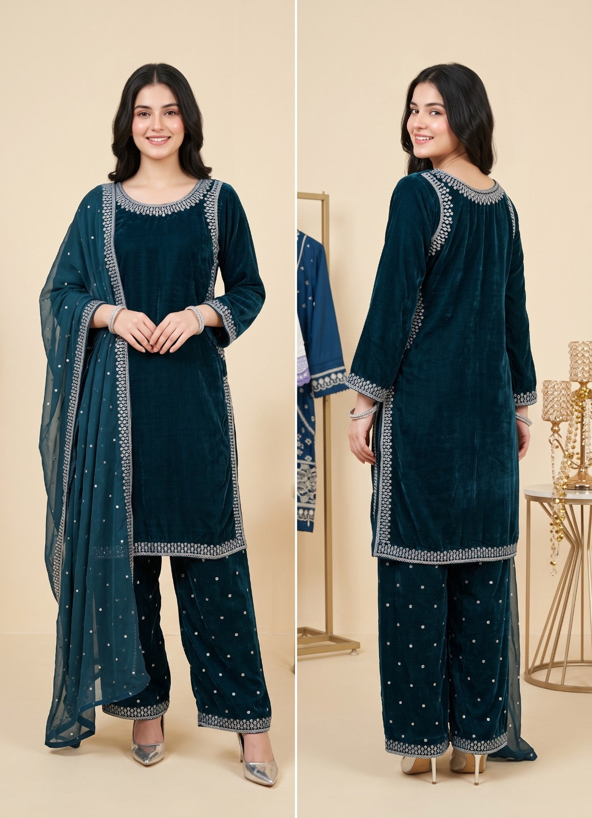Meher Velvet 3-Piece
