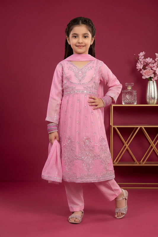 Emaan Adeel Eshaal Chiffon Collection (ESH-10) | Mother-Daughter | Luxury Embroidered Pishwas Maxi | Pehnavaa Store