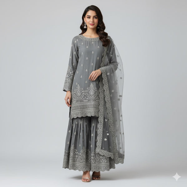 FANCY STITCHED GARARA STYLE 3-PC SUIT