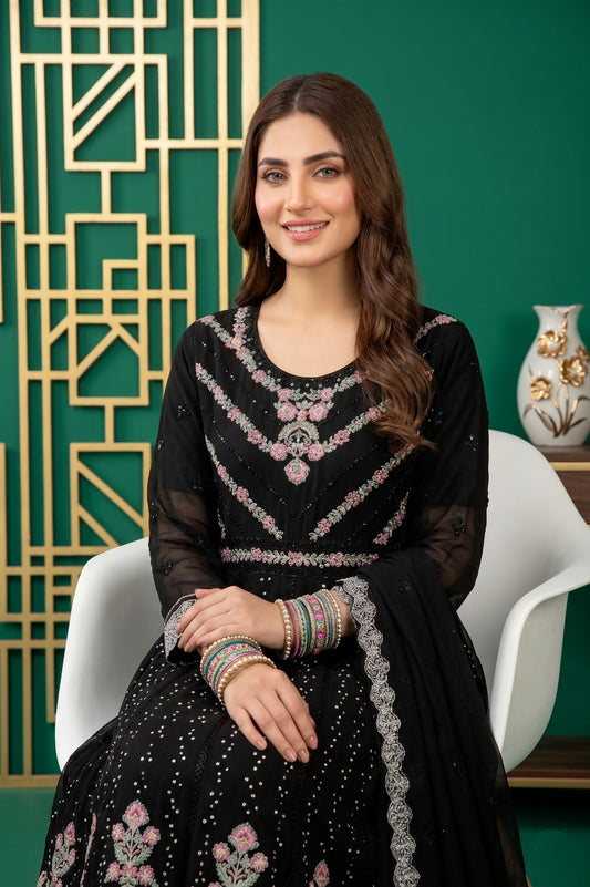 Emaan Adeel Eshaal Chiffon Collection (ESH-09) | Mother-Daughter | Luxury Embroidered Pishwas Maxi | Pehnavaa Store