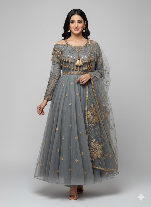 FANCY 3-PC ORGANZA FROCK STYLE