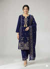 ROYAL VELVET 3-PIECE WINTER ENSEMBLE WITH VELVET SHWAL