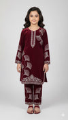 WINTER FESTIVE VELVET EMBROIDERED OUTFIT FOR GIRLS – WHOLESALE ONLY