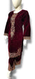 Luxury Velvet Maroon Embroidered 2-Piece Suit