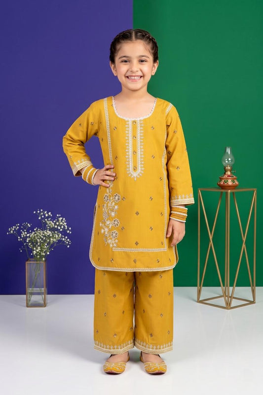 Pehnavaa Kids' Luxury Embroidered Cotton 2-Piece Suit – Vibrant Festive Collection
