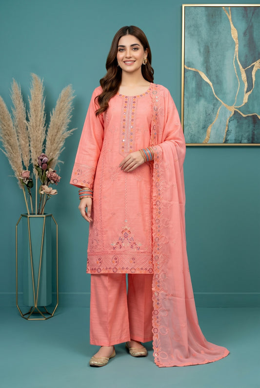 Pehnavaa Ready-to-Wear Sequence Embroidered 3-Piece Stitched Suit