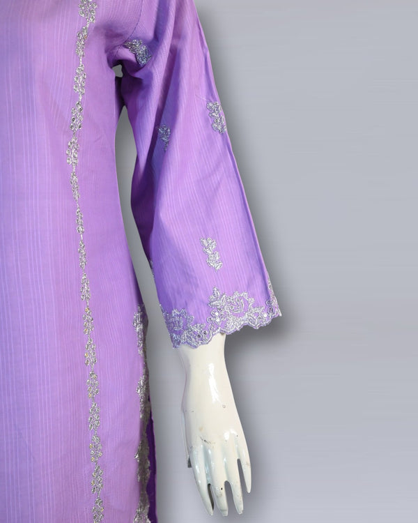 2 PC OUTFIT SILVER TILLA WORK FRONT PLUS TROUSER