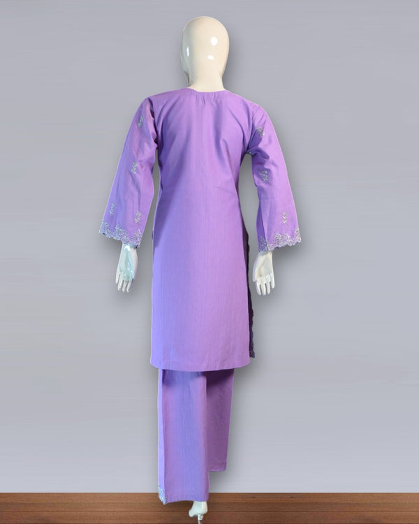 2 PC OUTFIT SILVER TILLA WORK FRONT PLUS TROUSER