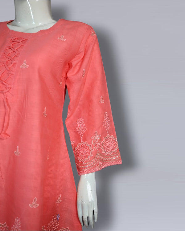 2 PC SITARI EMBROIDED WORK and FRONT DESIGN