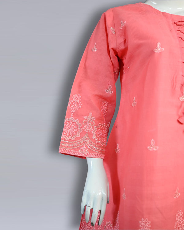 2 PC SITARI EMBROIDED WORK and FRONT DESIGN