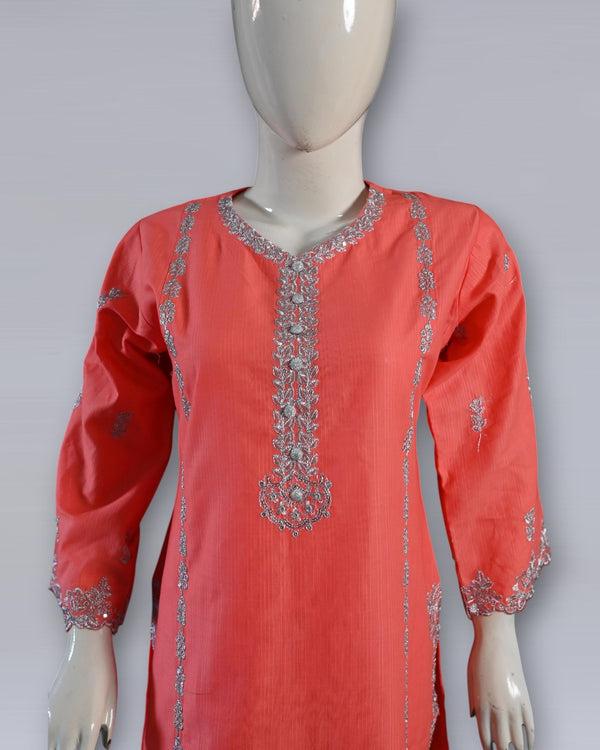 2 PC SILVER TILLA WORK FRONT PLUS TROUSER