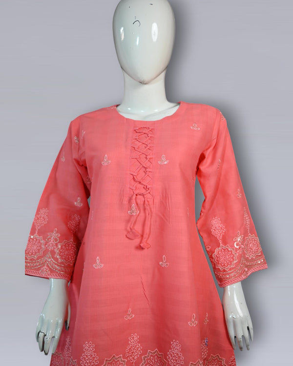 2 PC SITARI EMBROIDED WORK and FRONT DESIGN