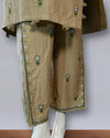 Classic Beige Charm – Cotton Embroidered 2PC Summer Suit