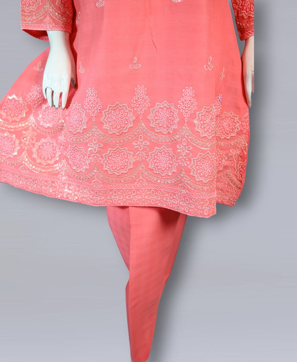 2 PC SITARI EMBROIDED WORK and FRONT DESIGN