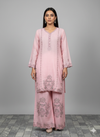 2PC WINTER COTTON EMBROIDERED DRESS