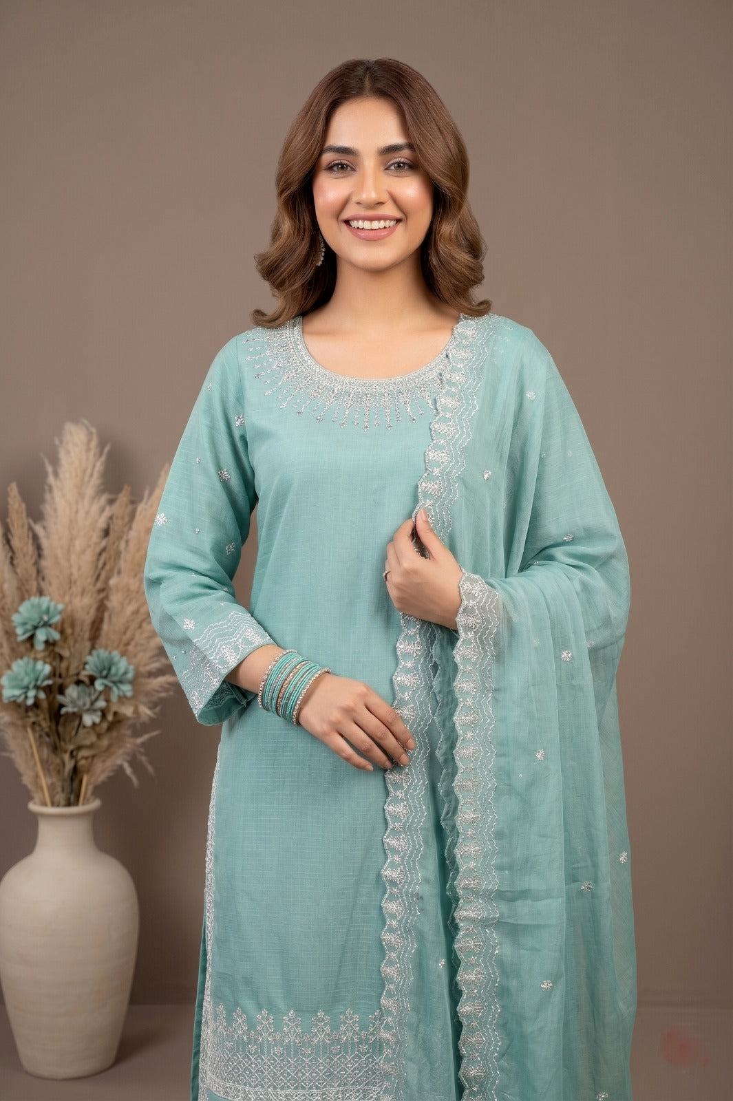 Affordable Luxury Pret Wear Collection: 3-Pcs Cotton