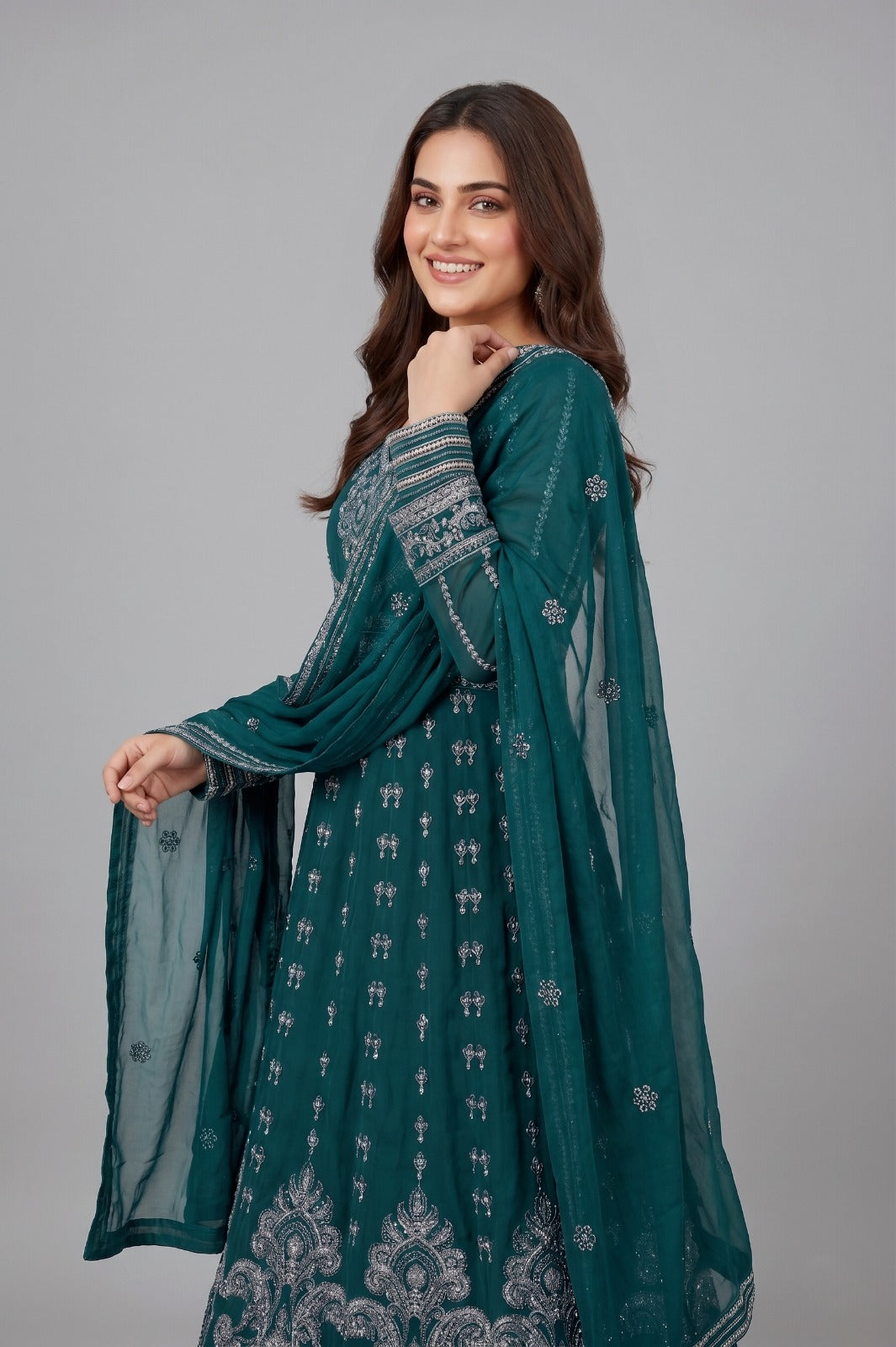 Emaan Adeel Eshaal Chiffon Collection (ESH-10) | Mother-Daughter | Luxury Embroidered Pishwas Maxi | Pehnavaa Store