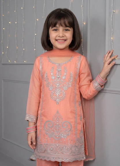 ✨ Elegant Chiffon Embroidered Kids Dress | Perfect for Your Little Princess 👑💖 ✨