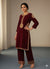 NEW GOLDEN TILLA WORK STITCHED 2PC VELVET DRESS