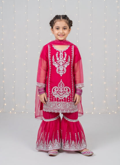 ✨ Elegant Chiffon Embroidered Kids Dress | Perfect for Your Little Princess 👑💖 ✨