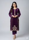 New Luxury Velvet motif Embroidered 2-Piece Suits