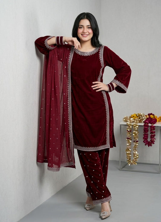 Meher Velvet 3-Piece
