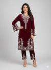 New Stunning Winter Stitched Velvet Embroidered 2-Piece Suits