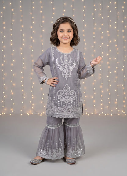 ✨ Elegant Chiffon Embroidered Kids Dress | Perfect for Your Little Princess 👑💖 ✨