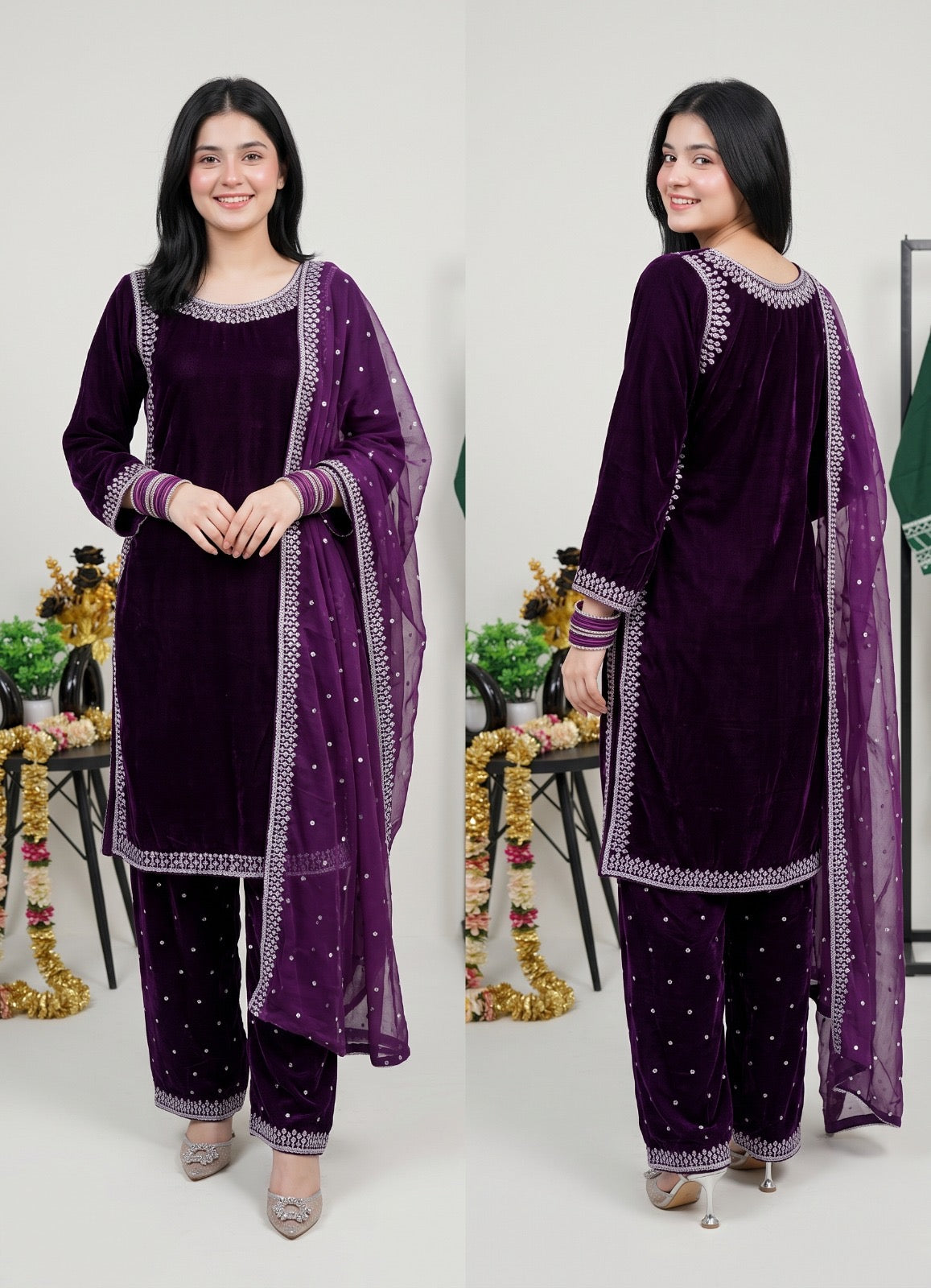 Meher Velvet 3-Piece