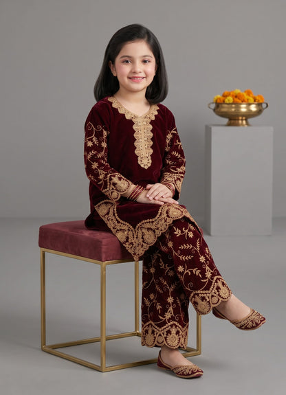 Kids All-Over Velvet 2-pcs