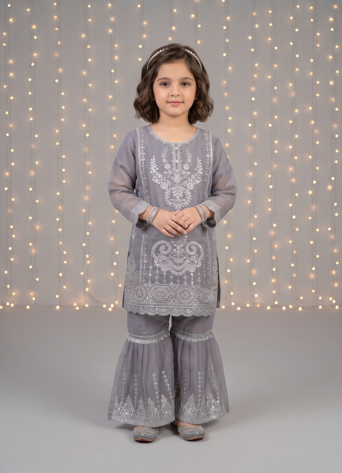✨ Elegant Chiffon Embroidered Kids Dress | Perfect for Your Little Princess 👑💖 ✨