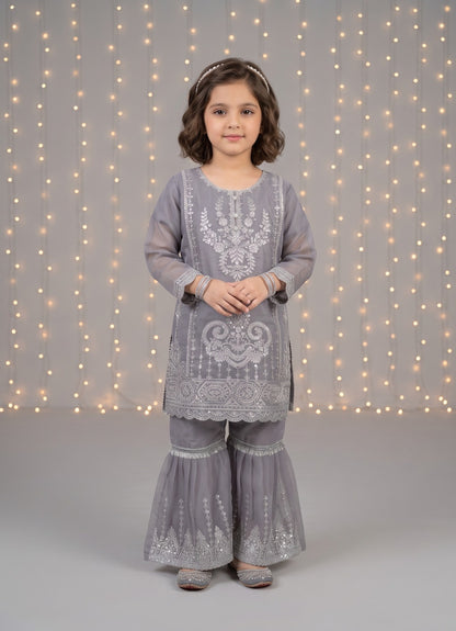✨ Elegant Chiffon Embroidered Kids Dress | Perfect for Your Little Princess 👑💖 ✨