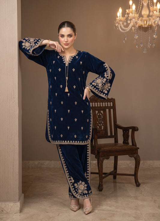 Sahar Velvet Tilla 2-Piece