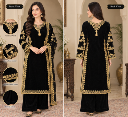 Walana F/B Velvet Tilla 2-Piece