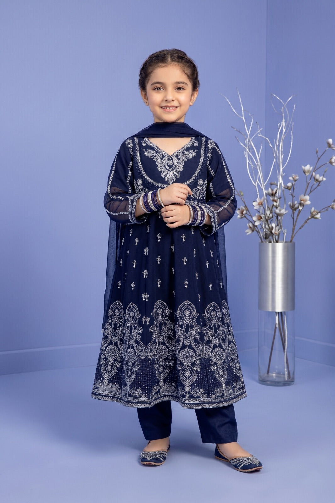 Emaan Adeel Eshaal Chiffon Collection (ESH-10) | Mother-Daughter | Luxury Embroidered Pishwas Maxi | Pehnavaa Store