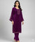 New Pocket style Winter Velvet Embroidered 2-Piece Suits