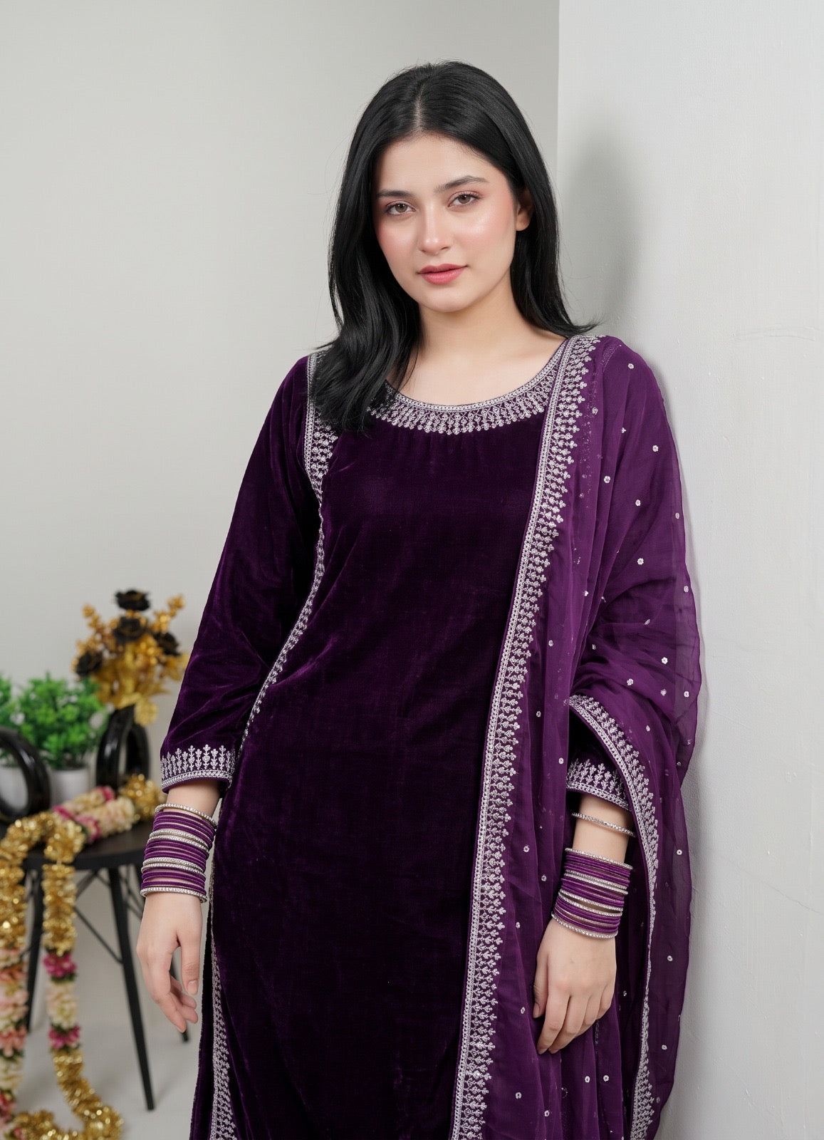 Meher Velvet 3-Piece