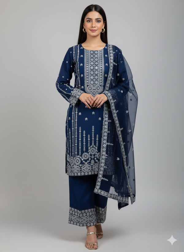 The Sapphire Luxury Organza Ensemble 3 Piece outfits