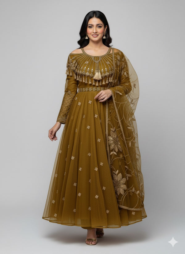 FANCY 3-PC ORGANZA FROCK STYLE