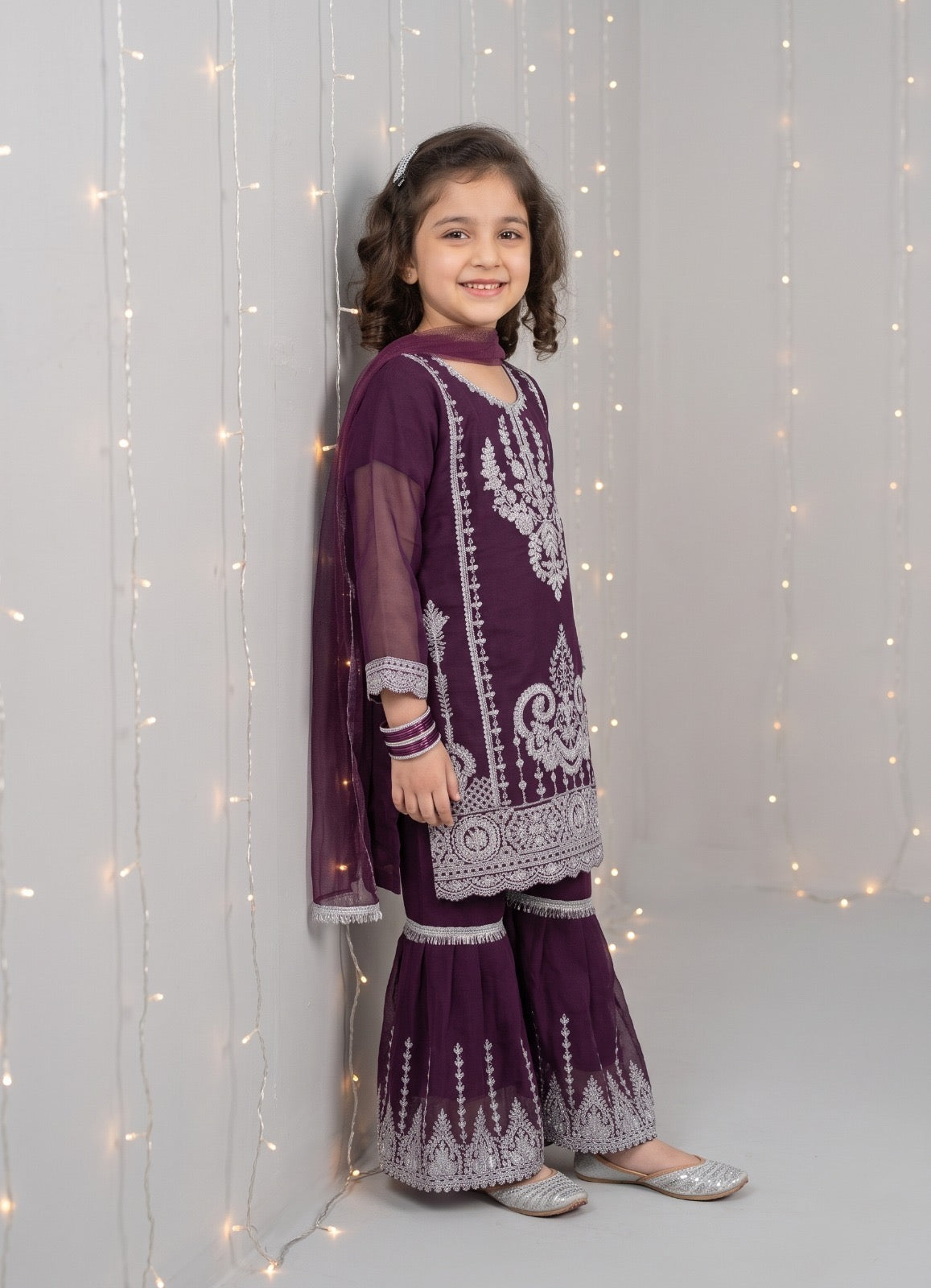 ✨ Elegant Chiffon Embroidered Kids Dress | Perfect for Your Little Princess 👑💖 ✨