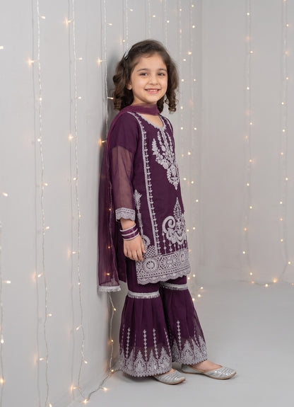 ✨ Elegant Chiffon Embroidered Kids Dress | Perfect for Your Little Princess 👑💖 ✨