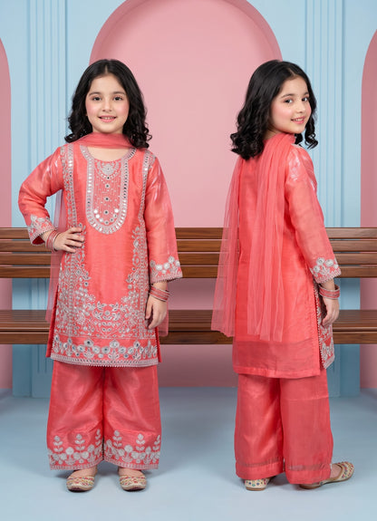 Elegant Girls Silk Sharara 3-Piece