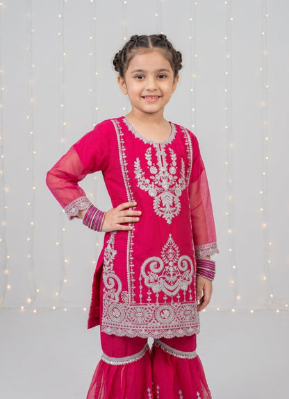 ✨ Elegant Chiffon Embroidered Kids Dress | Perfect for Your Little Princess 👑💖 ✨