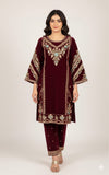 New winter Velvet Embroidered 2-Piece Suits