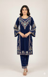 New winter Velvet Embroidered 2-Piece Suits