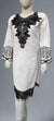 White Ladies suit with black Embroidery