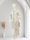 Light Grey Embroidered Ladies suit with Embrioded trouser (2 pc)