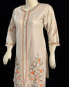 Light Grey Embroidered Ladies suit with Embrioded trouser (2 pc)